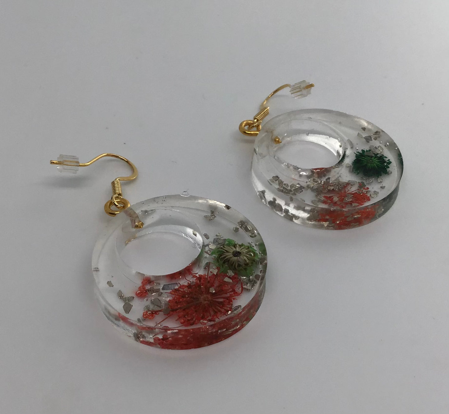 Jessamyn Red & Green Wildflower Earrings