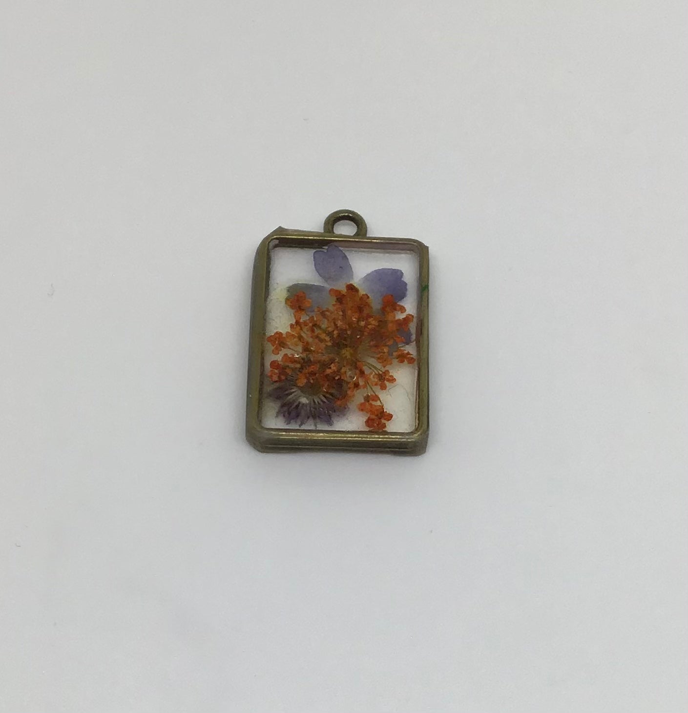 Petite Plum Blossom and Queen Anne Lace Pendant
