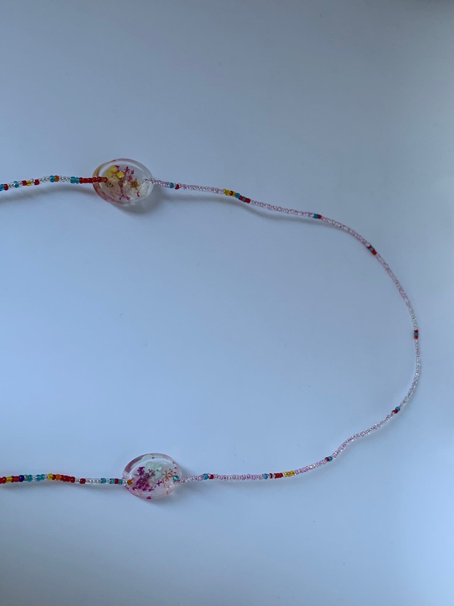 Multi Color and Wildflower Beaded Mask Holder