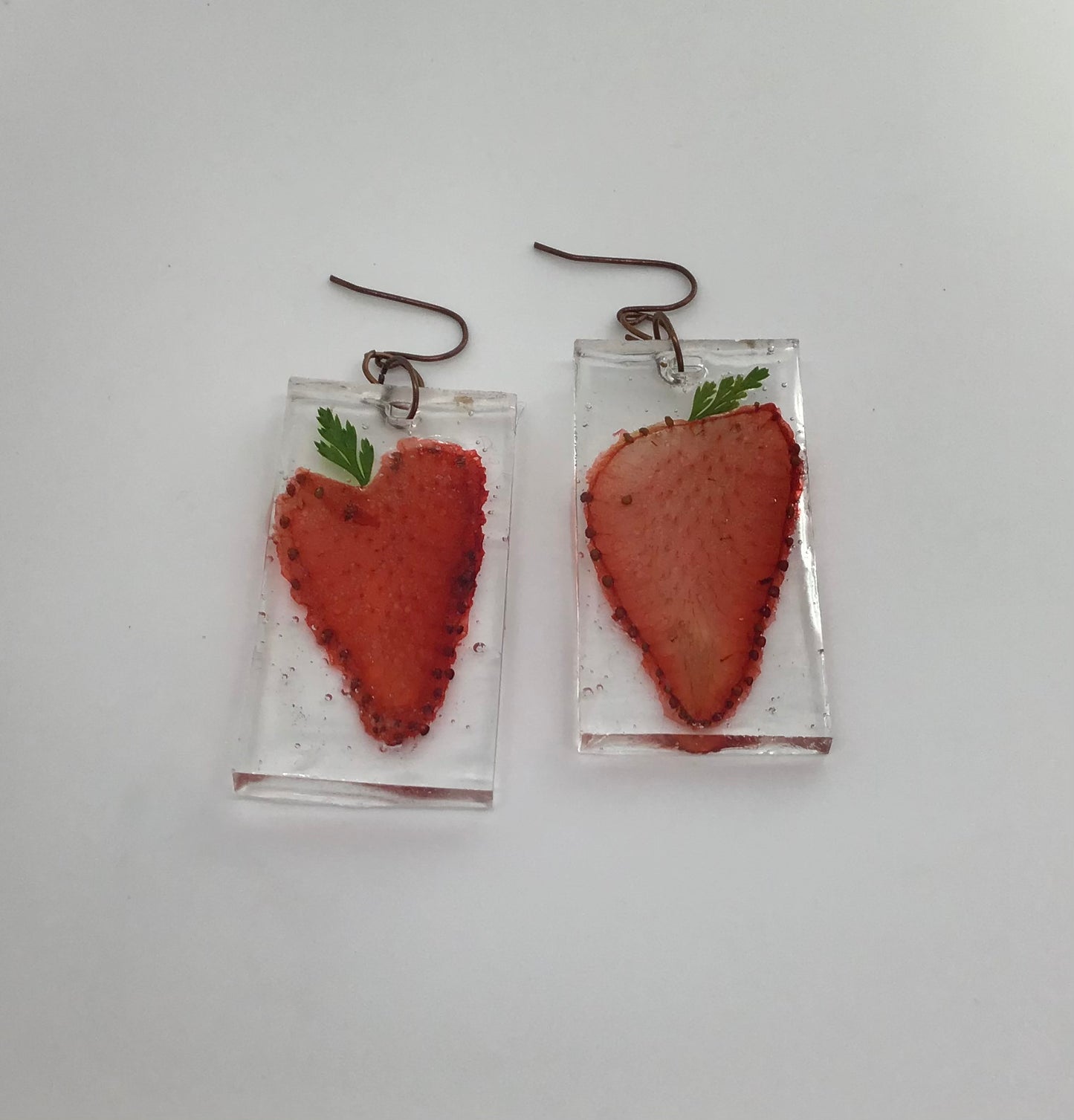 Strawberry Block Earrings