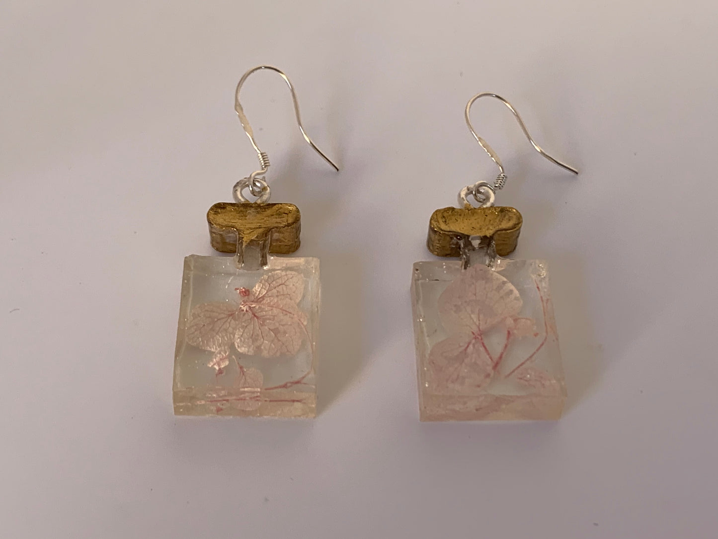 Petite Hydrangea Parfum Bottle Earrings
