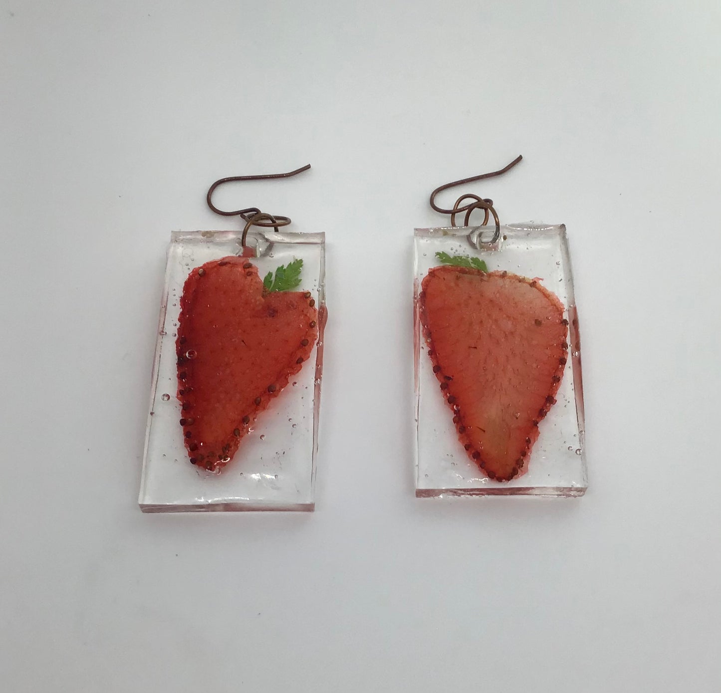 Strawberry Block Earrings