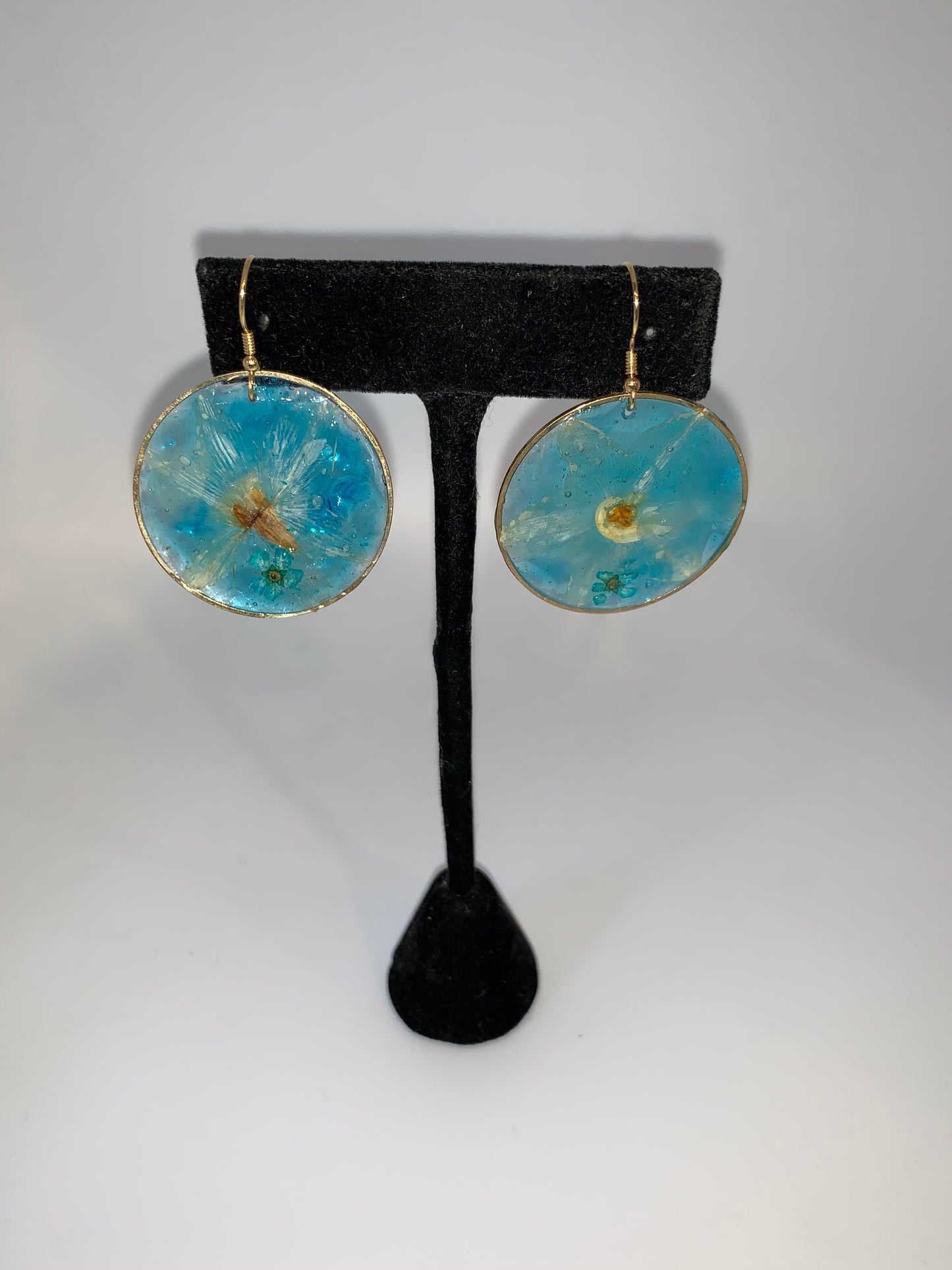 Soleil et Verre Earrings - daffodil blue