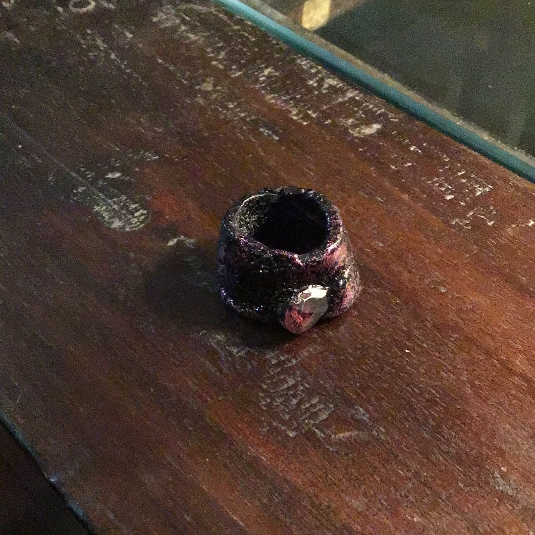 Clay and Swarovski Crystal Ring