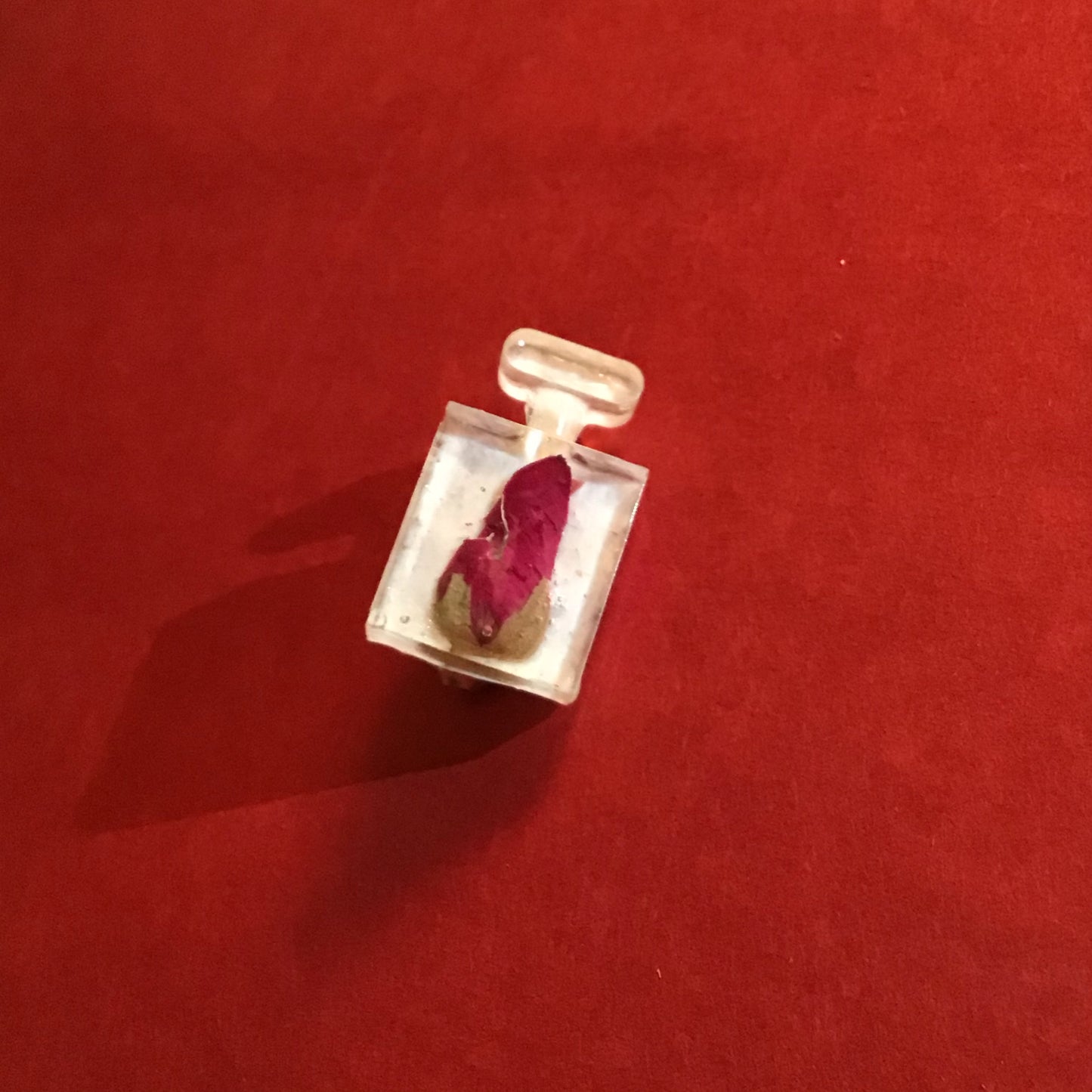 Rosebud Parfum Bottle Pin
