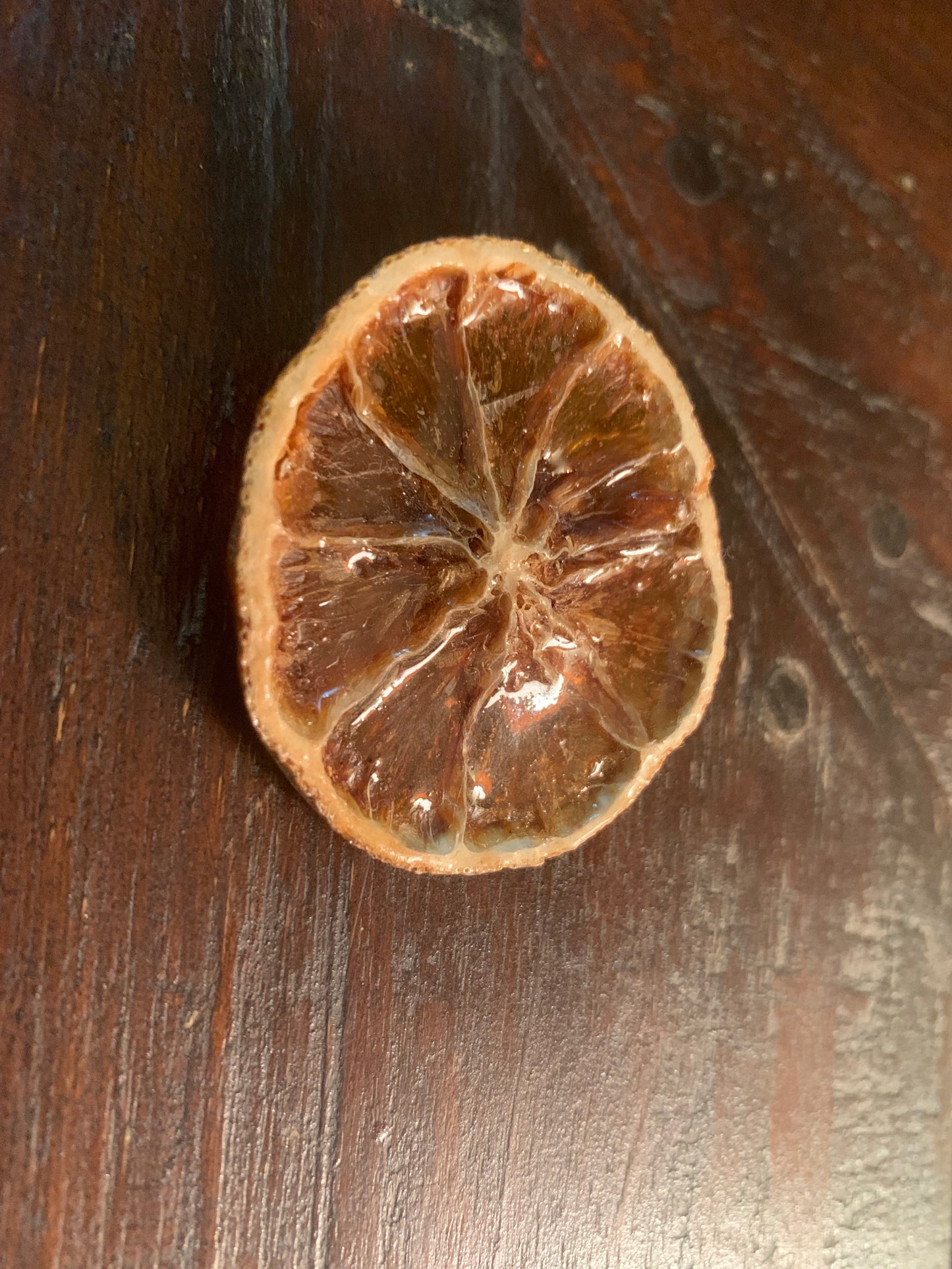 Sliced Fruit Brooch - Orange